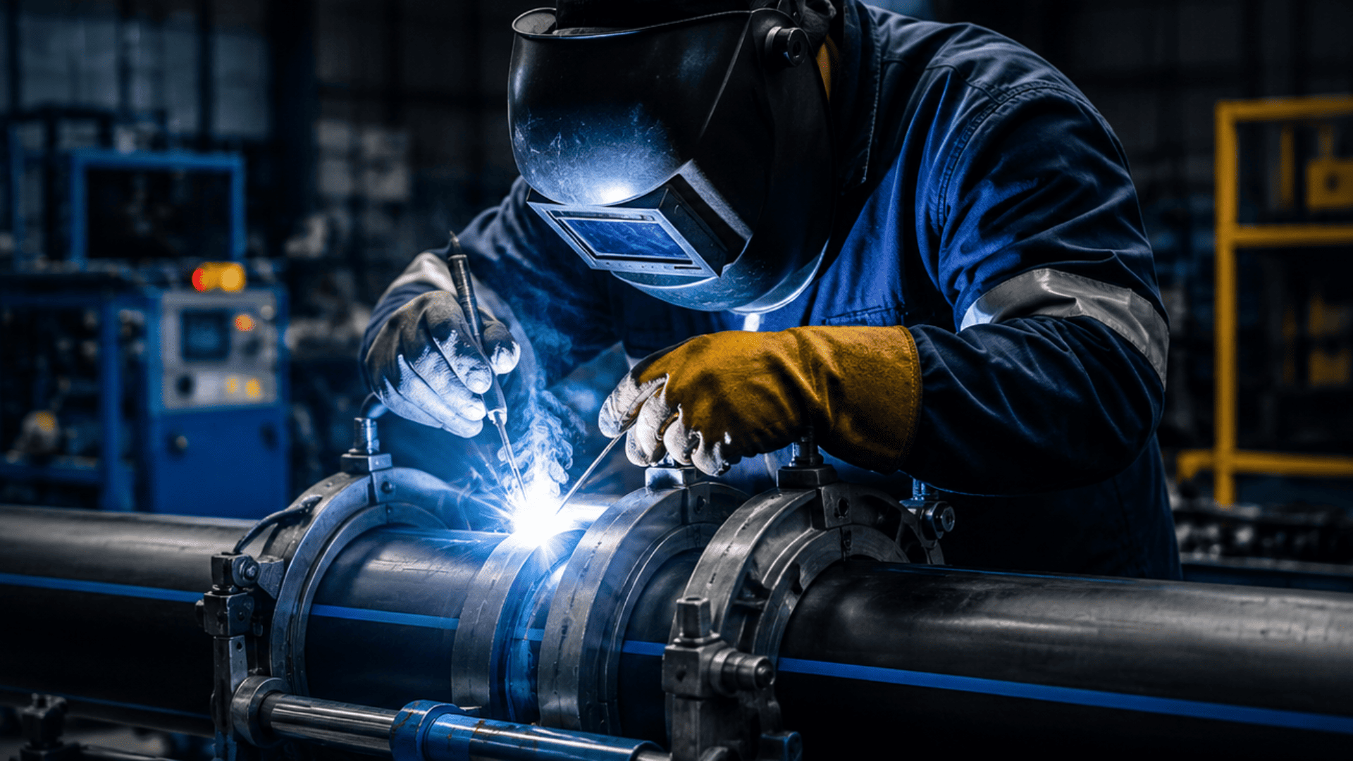Soldas em PEAD para obras industriais